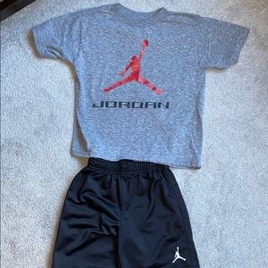 Air Jordan outfit shorts (size 3T) shirt (size 4)